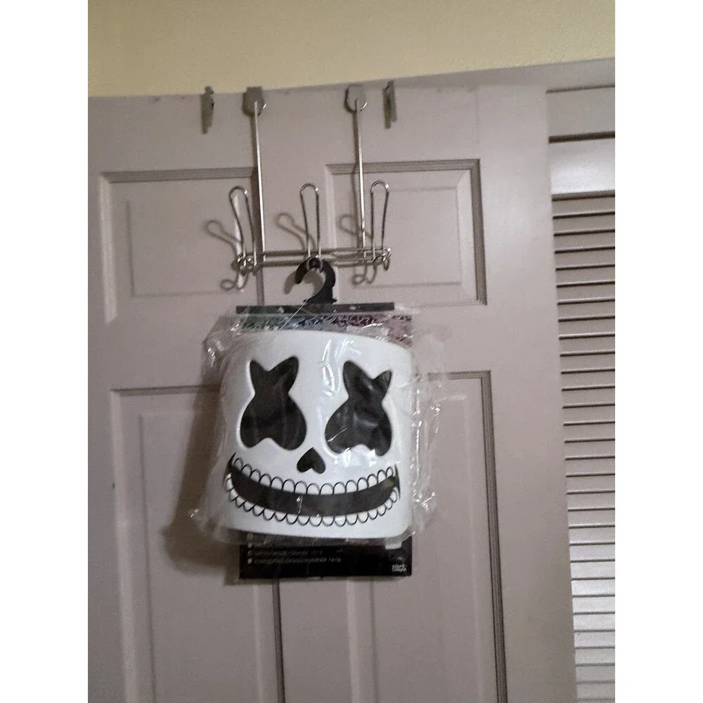 Kids Marshmello Black & White Mello Skeleton Costume Halloween DJ Mask Shirt